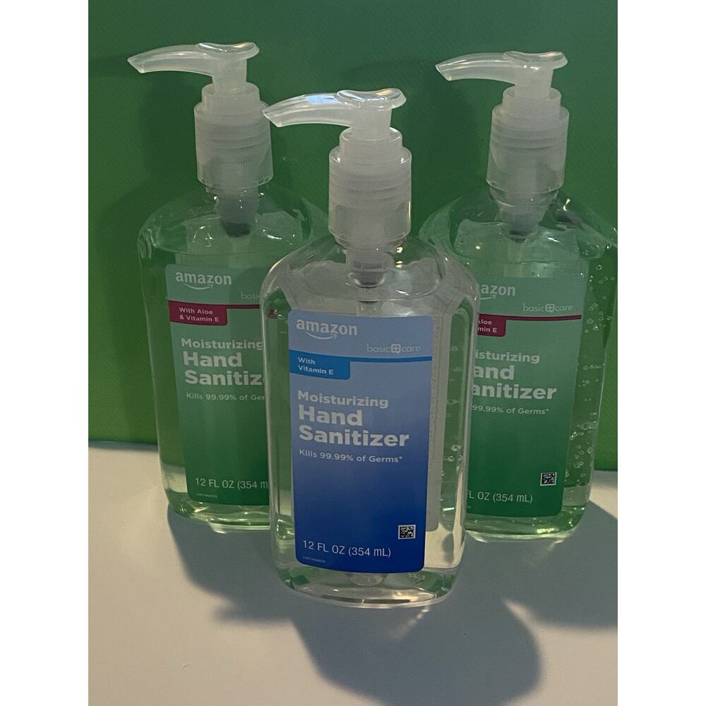 Pack of 3 Amazon Hand Sanitizer Gel with Aloe Vera and Vitamin E